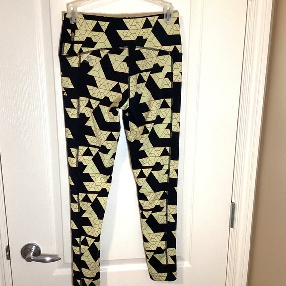 Oiselle Women's Capri Leggings Waistband Pocket Size 06 Geometric Activewear - Picture 4 of 9